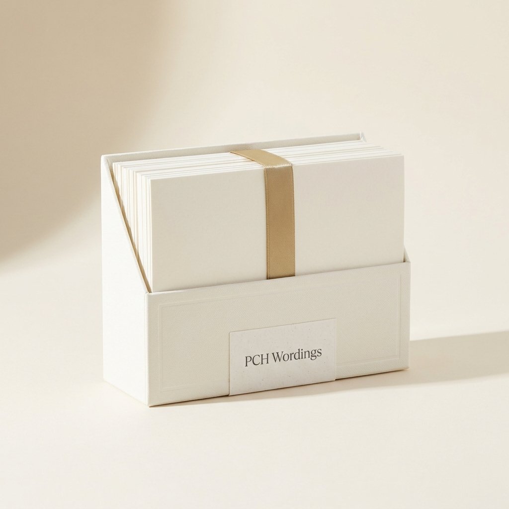 Embossed Ivory Notecard Box